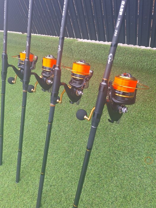 Set 4 FL Legend Carp 3.90m 3.75 LBS 2 seg+ 4 Mulineta Aquasite 10000