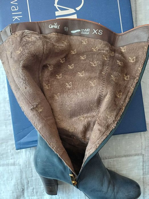 Ботуши Caprice,  сини ,естествена кожа, размер 4 1/2