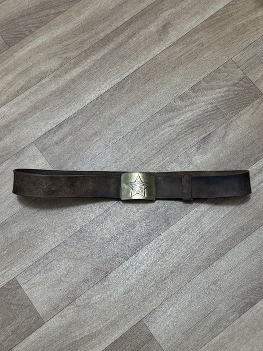 Солдатский  ремень  кожанный