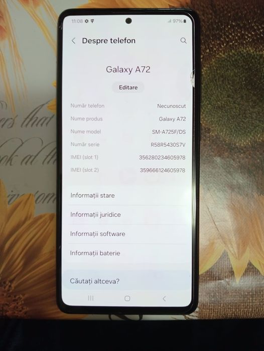 Vand telefon Samsung Galaxy A72