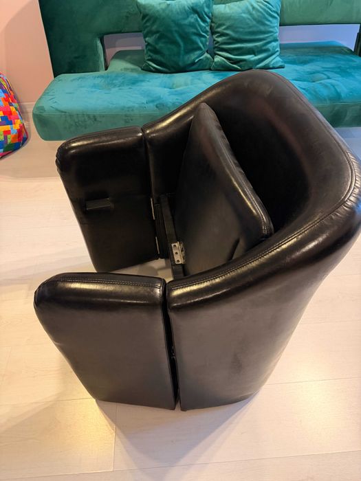 Set fotolii MOBEXPERT din piele – mecanism reclinabil