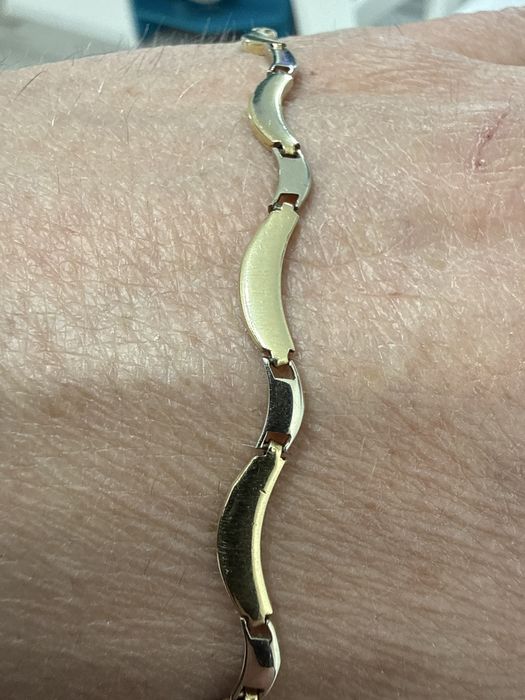 Set colier si bratara aur 14 k