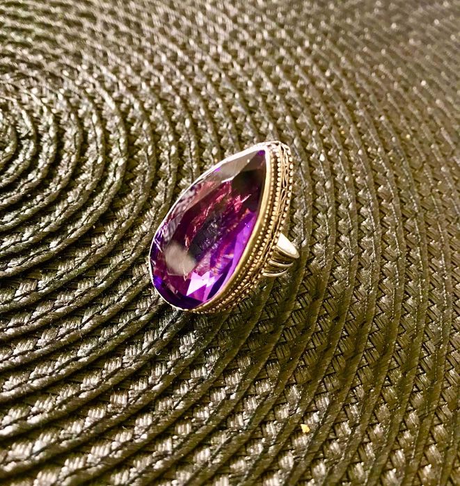 Inel Argint 925 cu Piatra Semipretioasa Ametist Fatetat