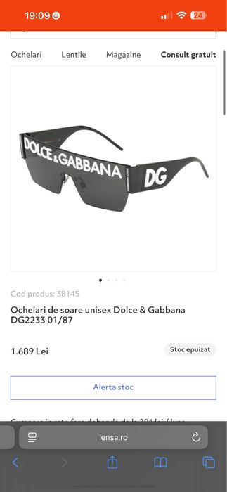 Ochelari de soare unisex Dolce & Gabbana DG2233