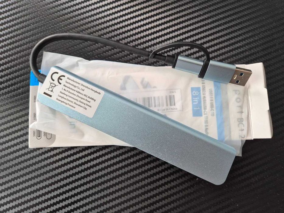 Универсален USB Хъб Адаптер 8в1, Четец на SD/TF карти