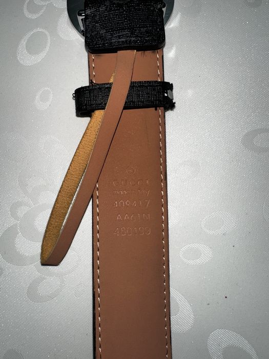 Ремень Gucci GG Supreme Black Silver