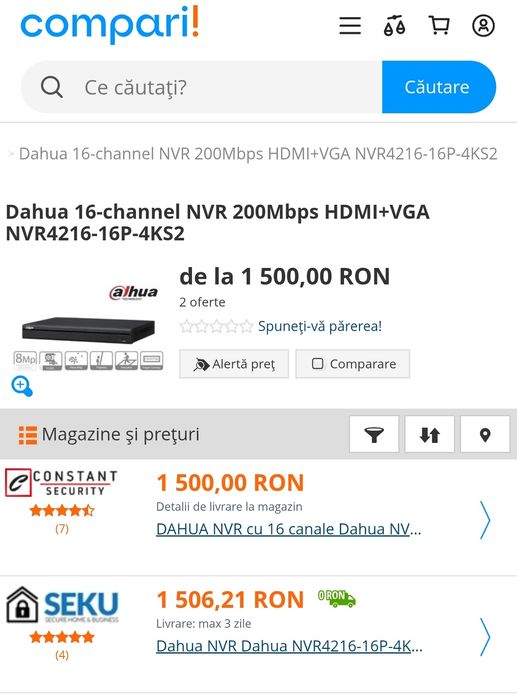 NVR DAHUA 4K  POE 16 canale  + 10 camere POE 6MP