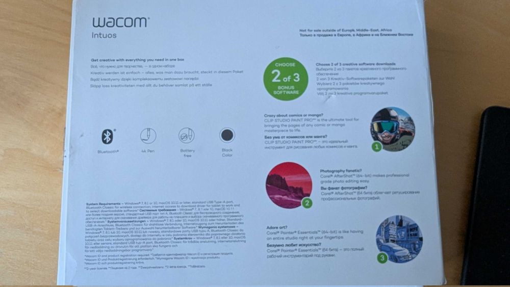 Wacom intuos S bluetooth