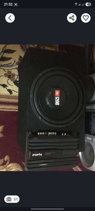Subwoofer JBL orginal yangi usiliteli bilan komplekt 1200 wat