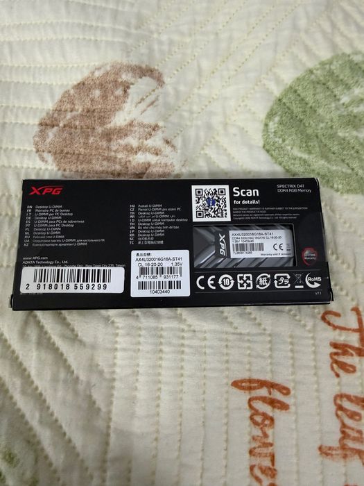 Оперативная память Adata XPG Spectrix D41, DDR-4 RGB 16Gb