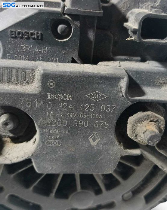 Alternator 14V 65-120A Renault Clio 3 1.5 DCI 2005 - 2014 Cod 0124425037, 8200390675 [MX1308]
