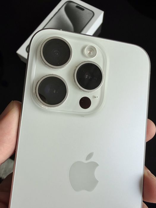 iPhone 15 Pro 512GB White Titanium, Fullbox, ca nou, liber de retea