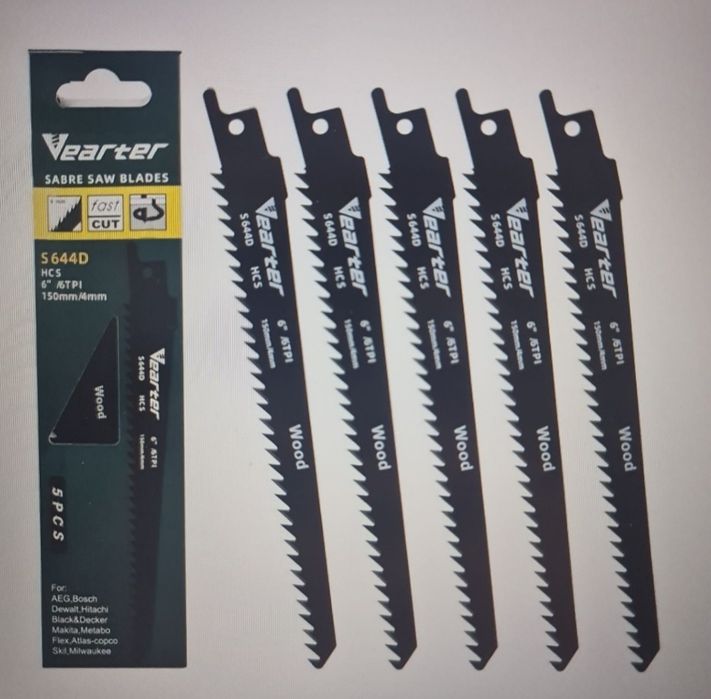 Set 5 pânze-sabie S644D 150 mm, taiere lemn