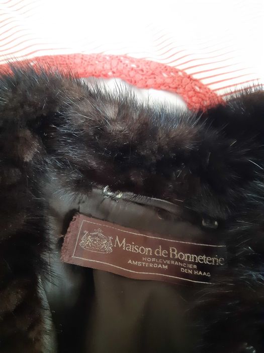 Палто от естествена кожа визон и кожа