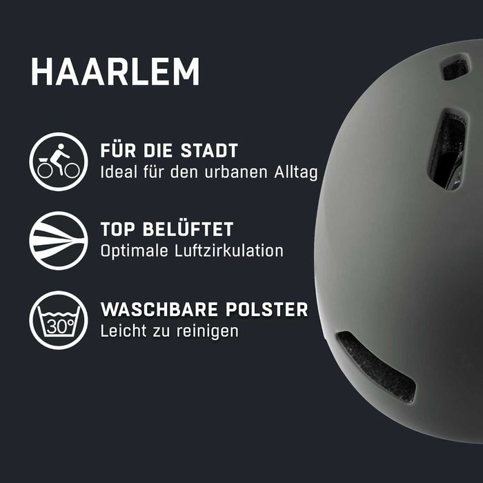 Премиум каска Alpina Haarlem Coffee Grey Matte 57 62 за градско каране - НОВА
