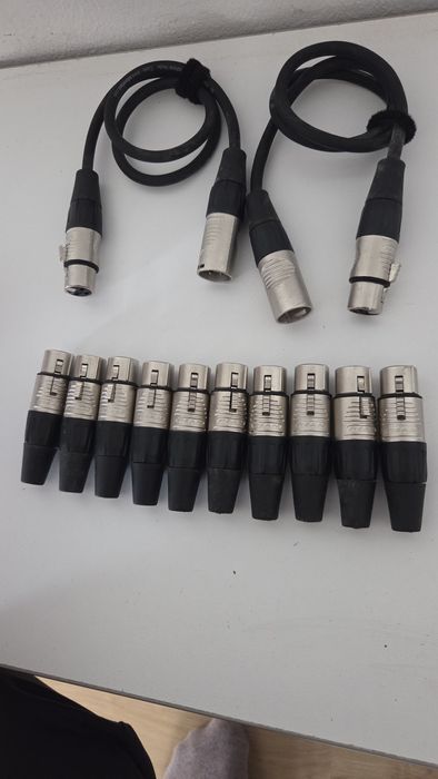 Mufe XLR si 2 cabluri microfon XLR