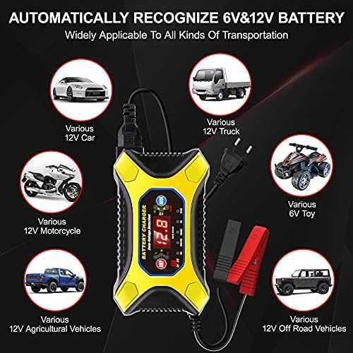 Бързо зарядно устройство за автомобилна батерия 12A 6V/12V