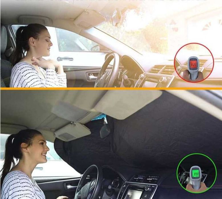 Автомобилен сгъваем двоен сенник за предното стъкло на кола