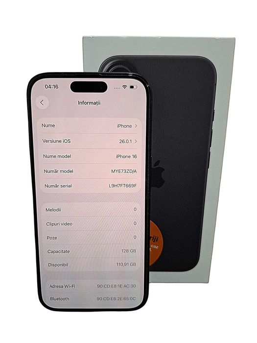 Iphone 16 128Gb / Amanet Cashbook Braila Viziru