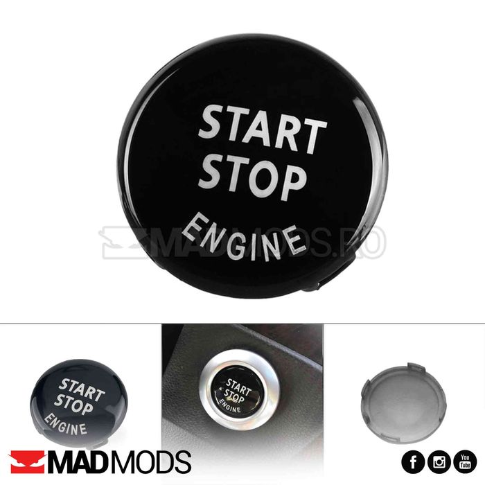 Buton pornire motor Start Stop Rosu Negru BMW E87 E90 E60 E84 E70 E71