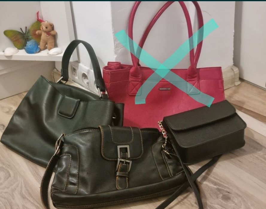 Lot 4 poșete Mexx, Mango, Sinsay, Handmade