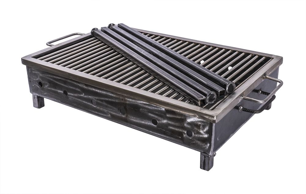 Gratar metalic pe carbuni cu sita din inox 60X40mm