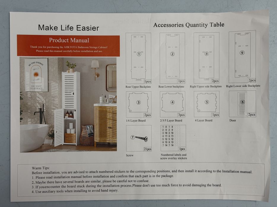 Dulap de baie din MDF