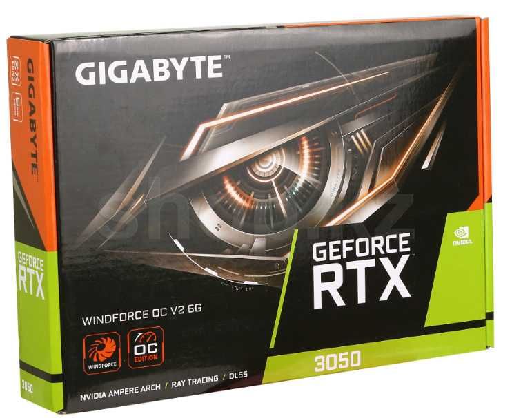 Видеокарта Gigabyte RTX 3050 Windforce OC V2, 6 GB, GeForce RTX 3050