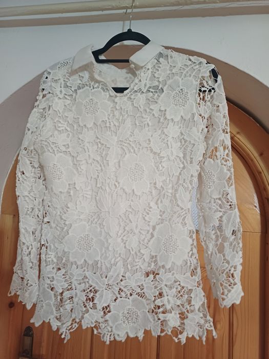 Bluza alba dantela