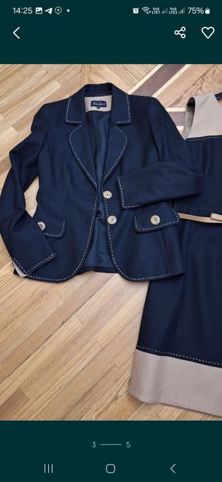 Женский костюм из натуральной шерсти От итальянского бренда Luisa Spag