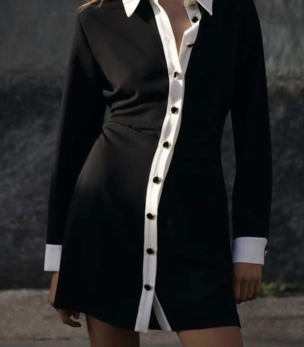 черное платье Zara