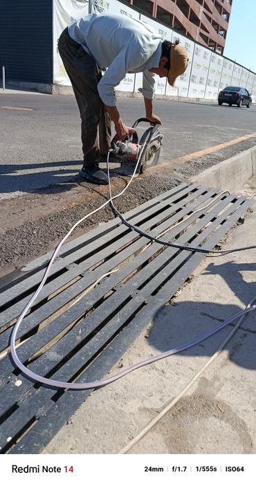 Beton kesish . Transhiya kavlash kabel tashlash