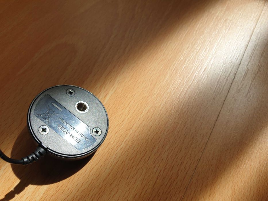 Microfon calibrare audio Sony ECM-AC2 amplificator sistem statie audio