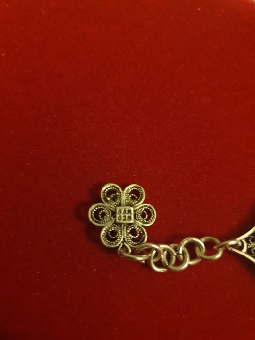 Set argint filigran brățară și cercei