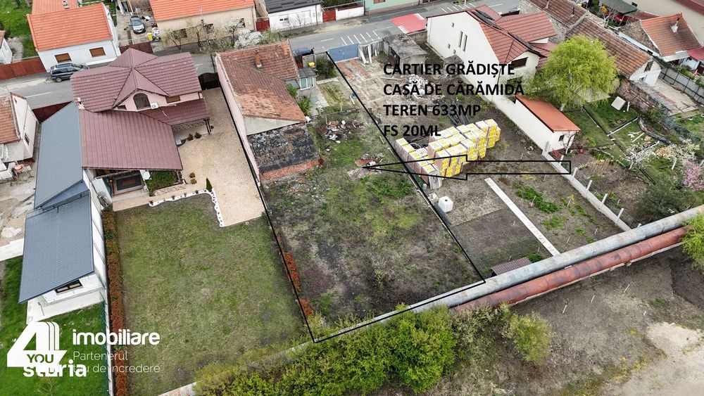 Casă în Grădiște cu teren 633mp fs 15ml - toate utilitățile