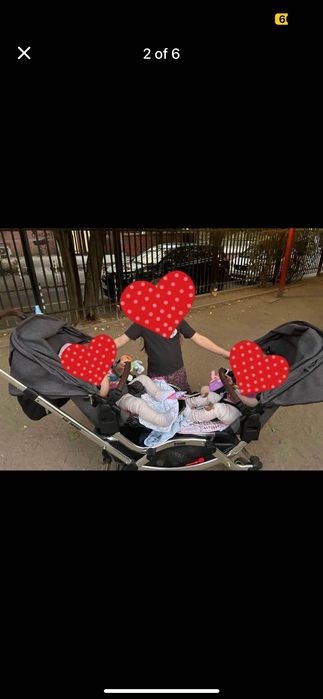 Количка за близнаци ABC design diamond edition + кошници за кола