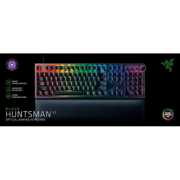 Razer Huntsman V2 Purple Optical Keyboard Tastatura Mecanica Sigilata