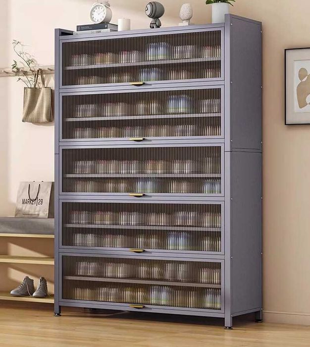 Metall oyoq kiyim stельaj | Металлическая многоуровневая обувница