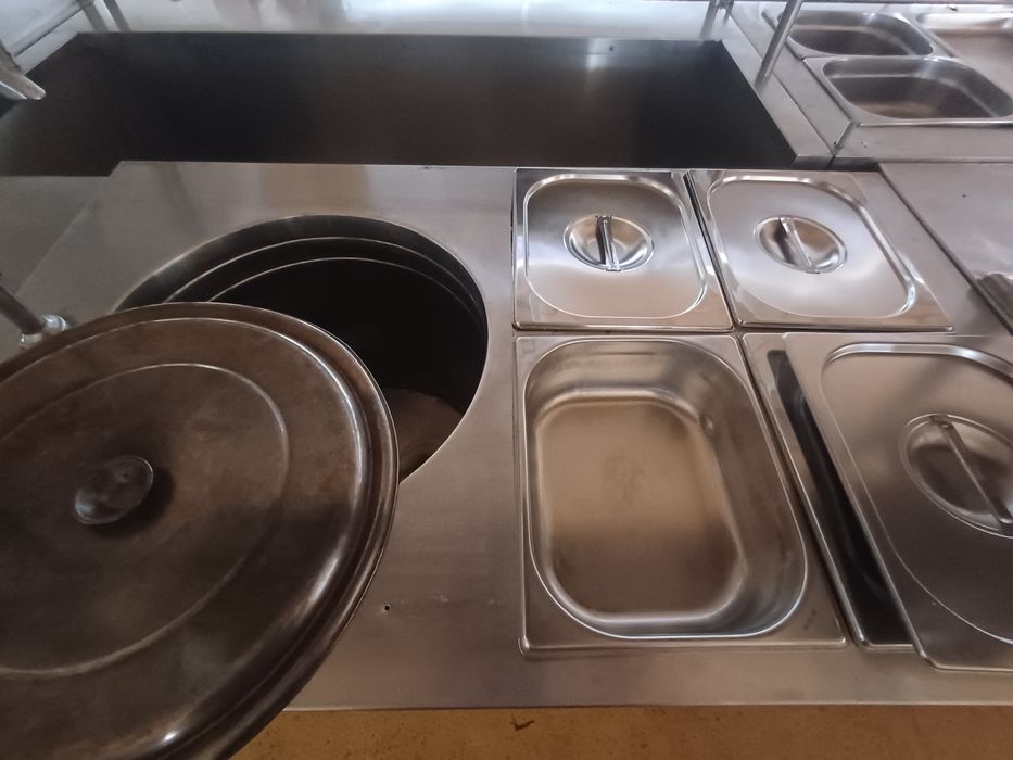 Линия раздачи,электроплита,тестомес,