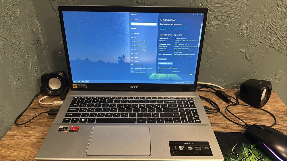 Aspire 3.15 32 оперативы 1тб ssd