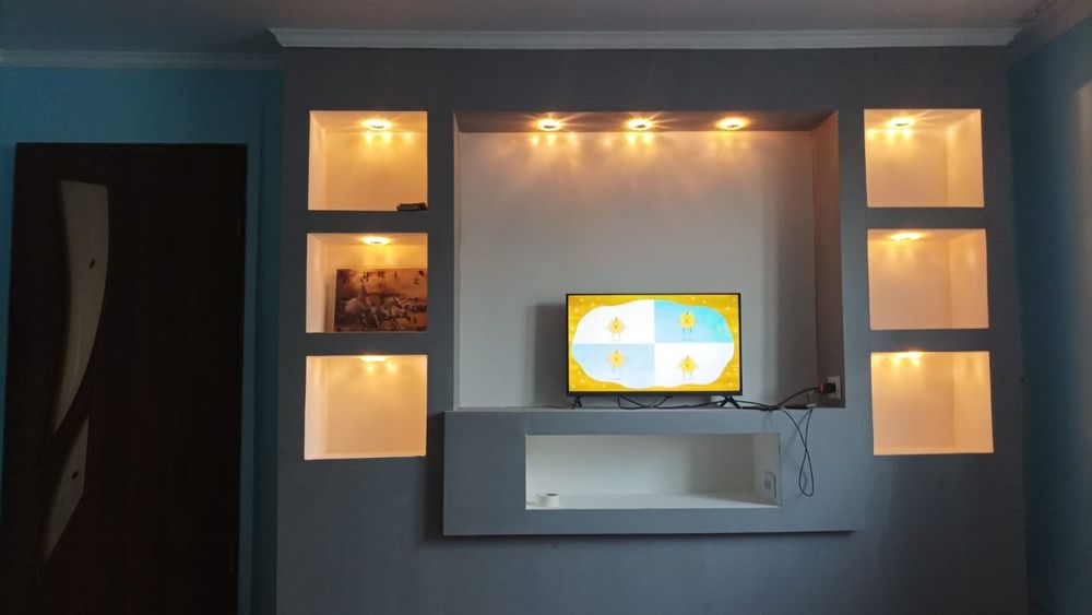 Гипсокартонные работы Бамбуковый панели