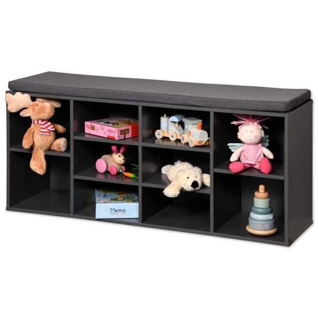 Пейка-шкаф за обувки с възглавница