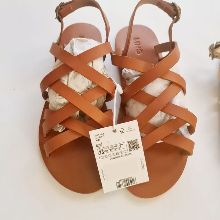 Sandale noi, din piele naturala Mango si Zara 30-35