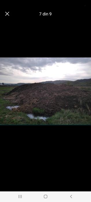 Pământ negru vegetal și gunoi de grajd