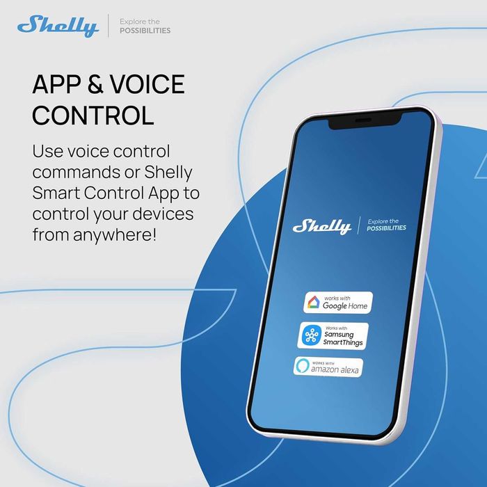 Смарт реле Shelly 1 Gen3 сух контакт 16A