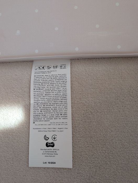 Saltea de înfășat cu spate întărit