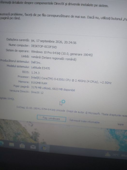Laptop i5 gen6,8gb,ssd