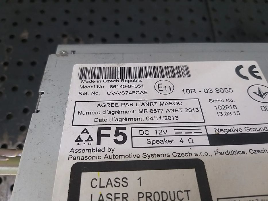 Radio cd player navigatie toyota verso r2 861400f051