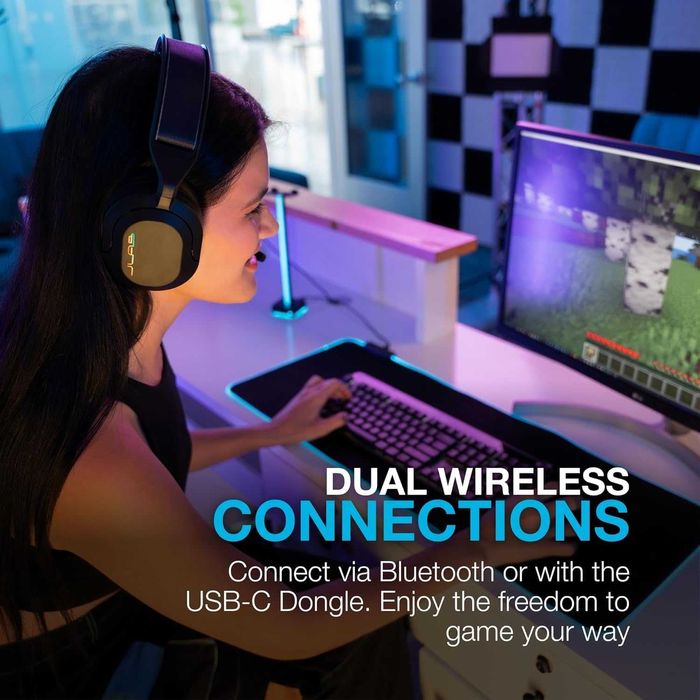 JLab Nightfall Безжични слушалки за игри с микрофон, 50 мм драйвер