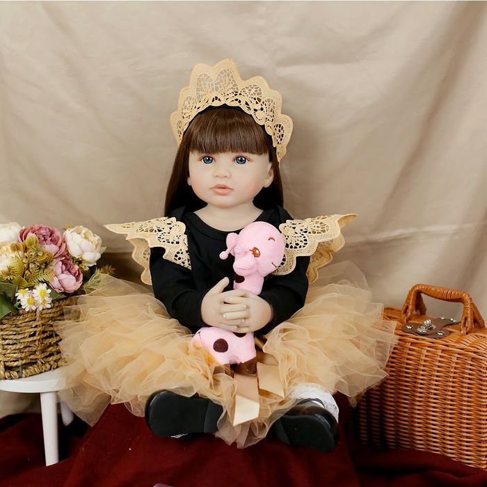 Реалистична бебе кукла Реборн (Reborn baby doll) с дължина 55 см, преродено бебе